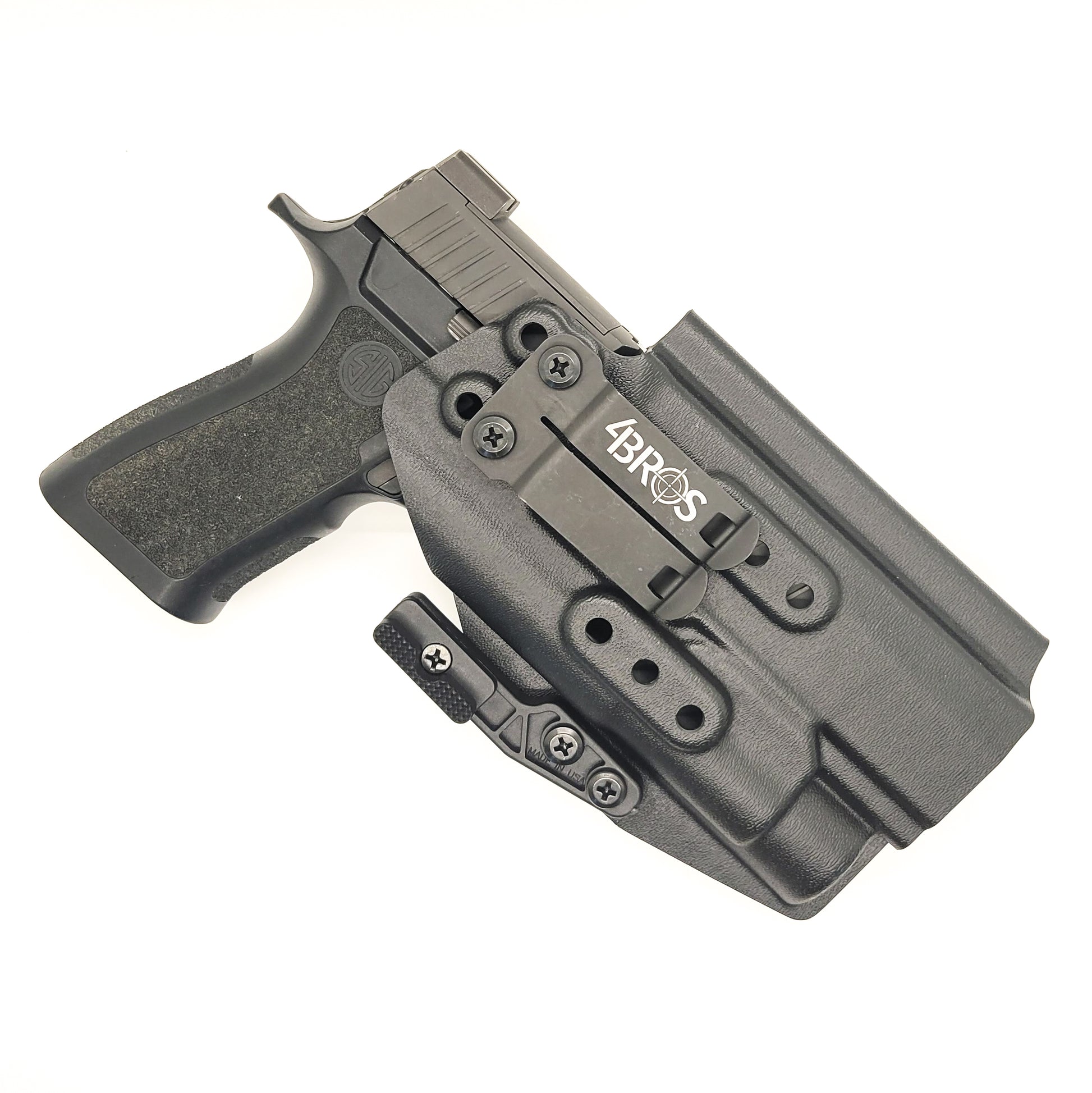 For the best Inside Waistband Holster for the Sig Sauer P320 Full Size, X5 & M17 & Streamlight TLR-1 & Align Tactical Thumb Rest shop Four Brothers Holsters.