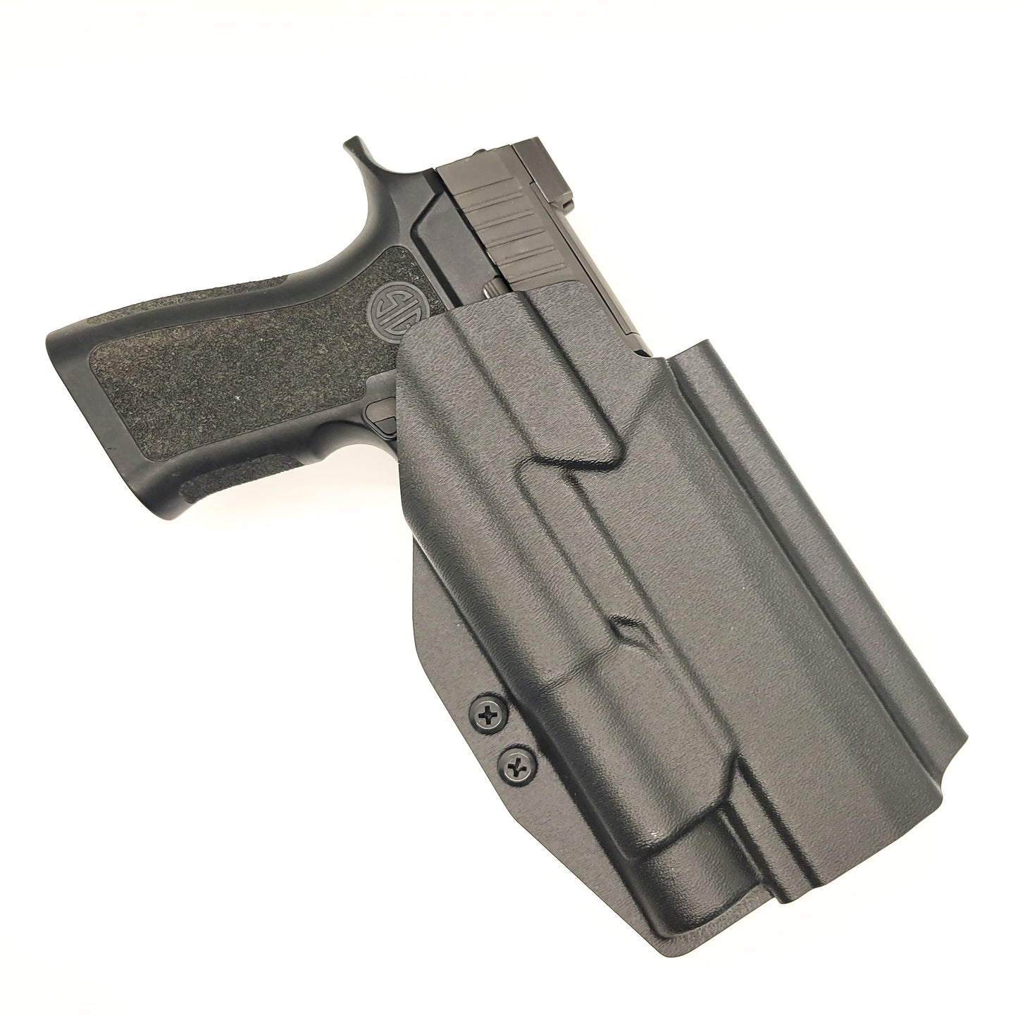 For the best Outside Waistband Holster for the Full Size or Carry P320 & Streamlight TLR-1 or TLR-1HL & Align Tactical Thumb Rest shop Four Brothers Holsters.