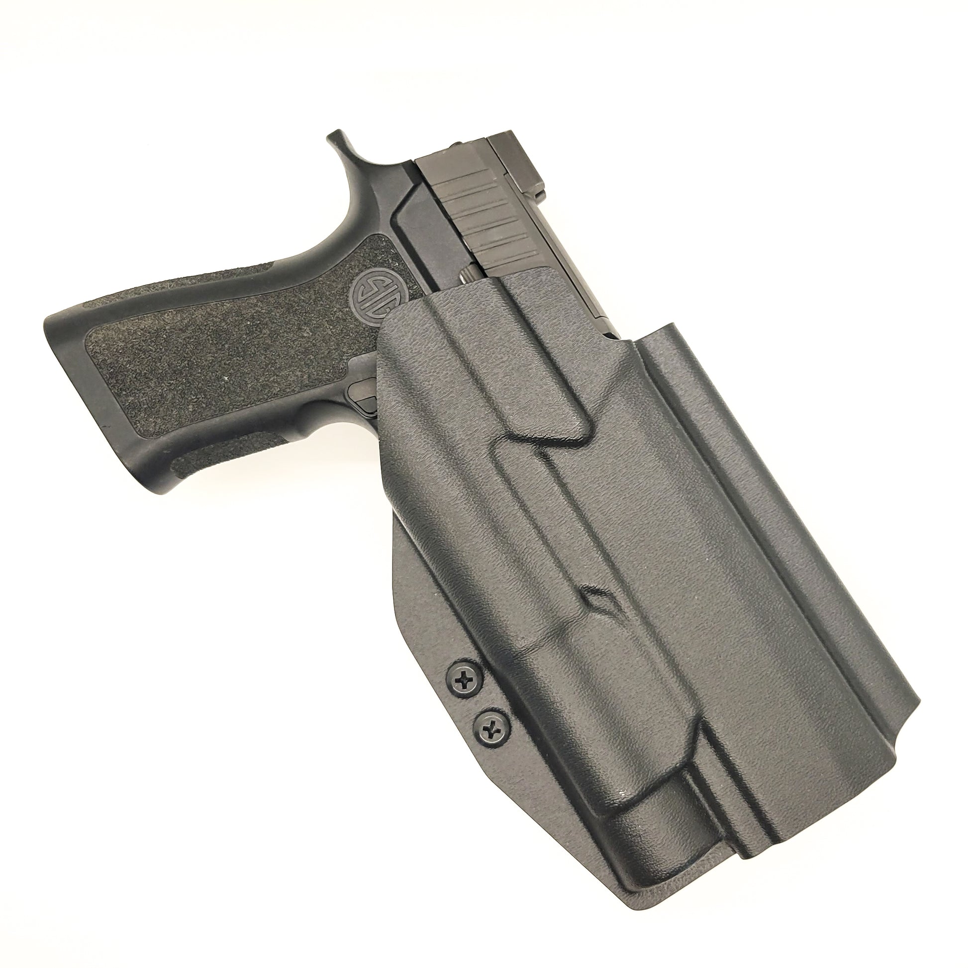 For the best Outside Waistband Holster for the Full Size or Carry P320 & Streamlight TLR-1 or TLR-1HL & Align Tactical Thumb Rest shop Four Brothers Holsters.