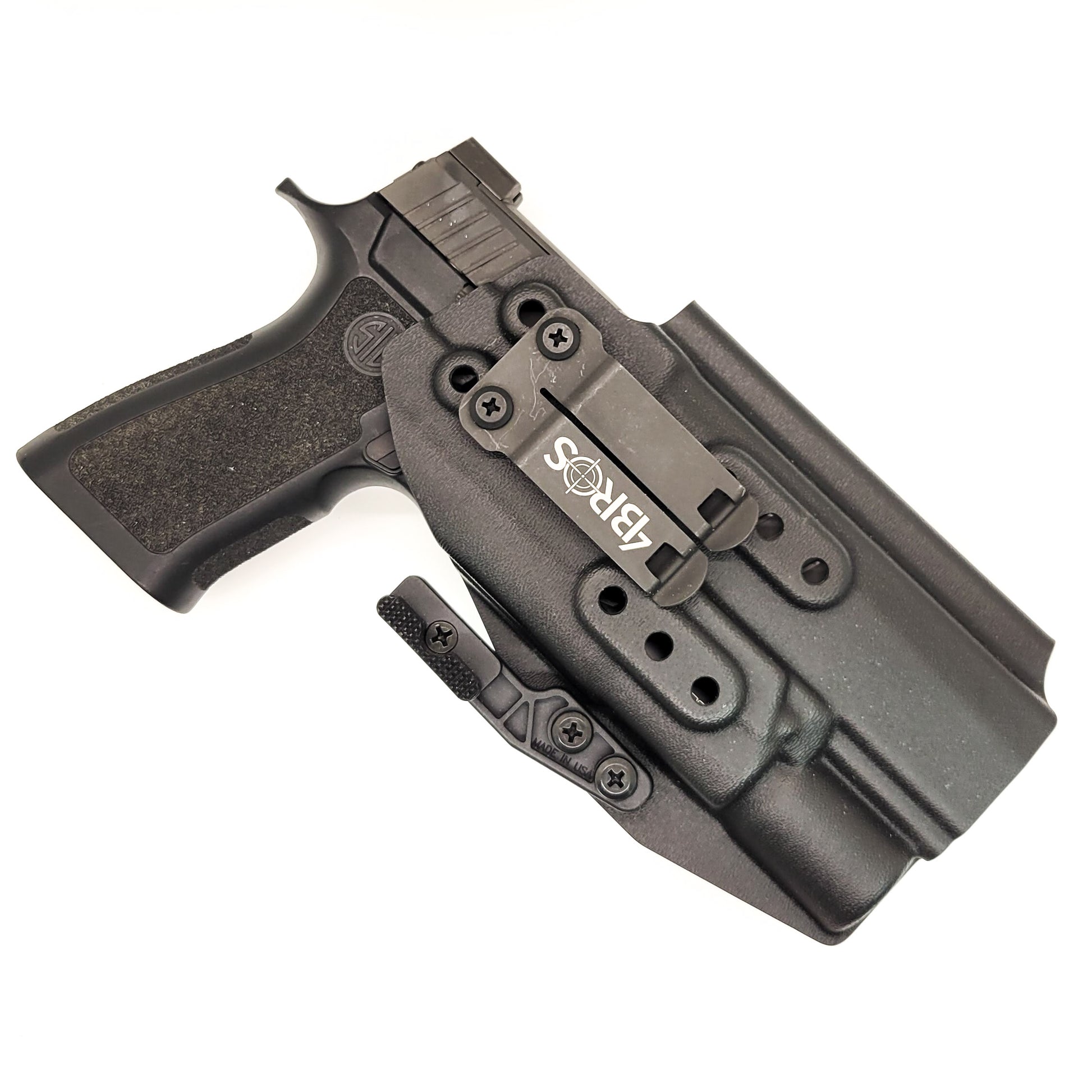 For the best Inside Waistband Holster for the Sig Sauer P320 Full Size & Carry pistols with the Surefire X300U-A or B & Gas Pedal shop Four Brothers Holsters.