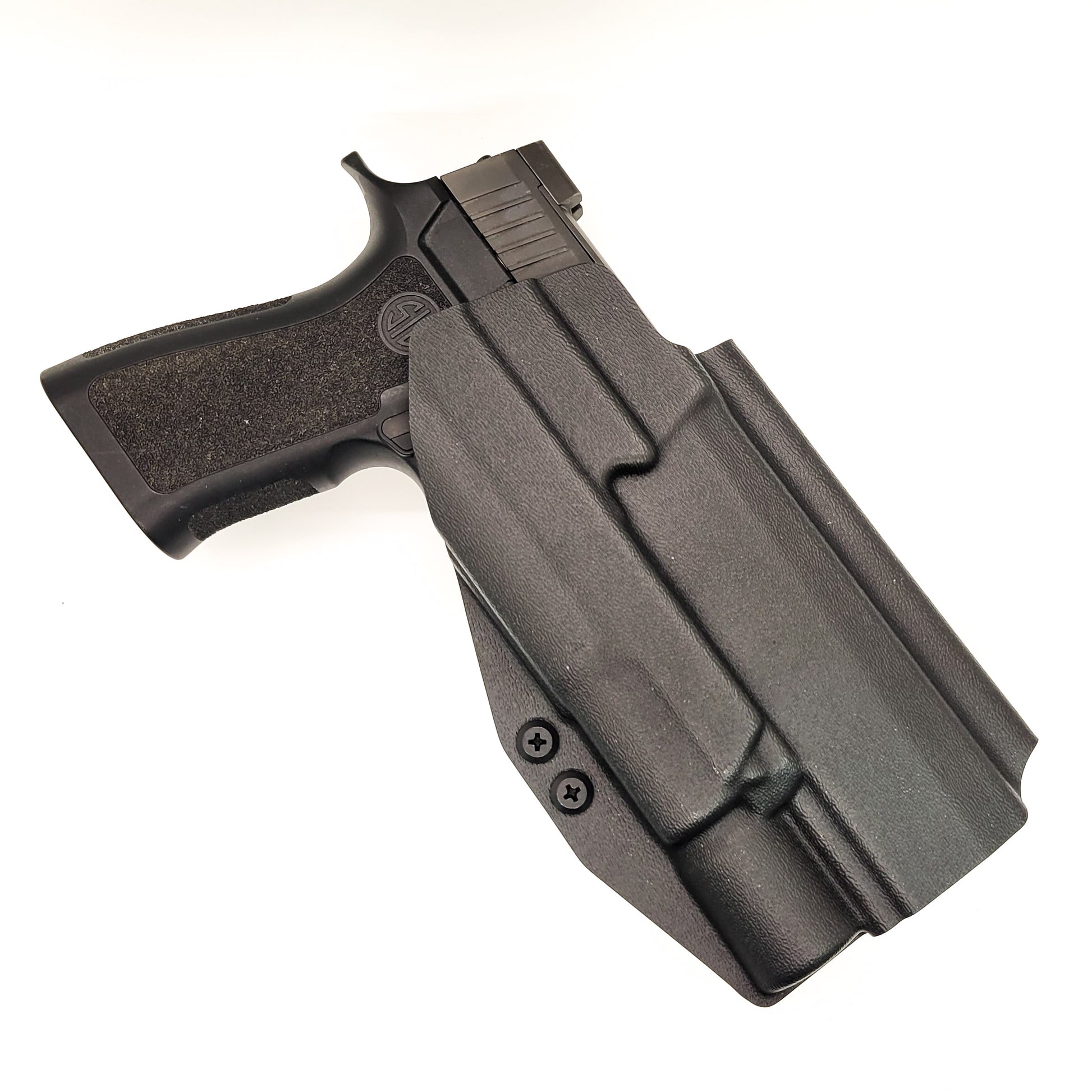 For the best OWB Kydex Holster for the Sig Sauer P320 Full-Size M18, M17, X-Five Legion & Carry pistols & Surefire X300U-A or B shop  Four Brothers Holsters.