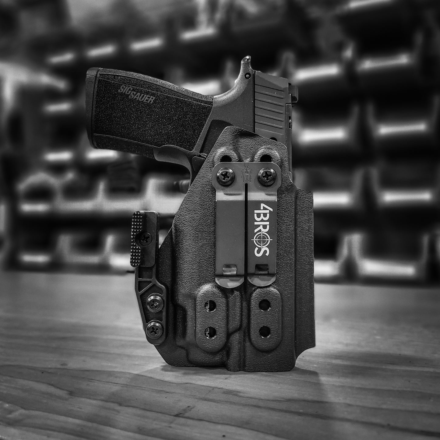For the best IWB AIWB Inside Waistband Kydex Holster for the Sig Sauer P365-XMACRO with Streamlight TLR-8 Sub or TLR-8 G sub shop Four Brothers 4BROS Holsters.