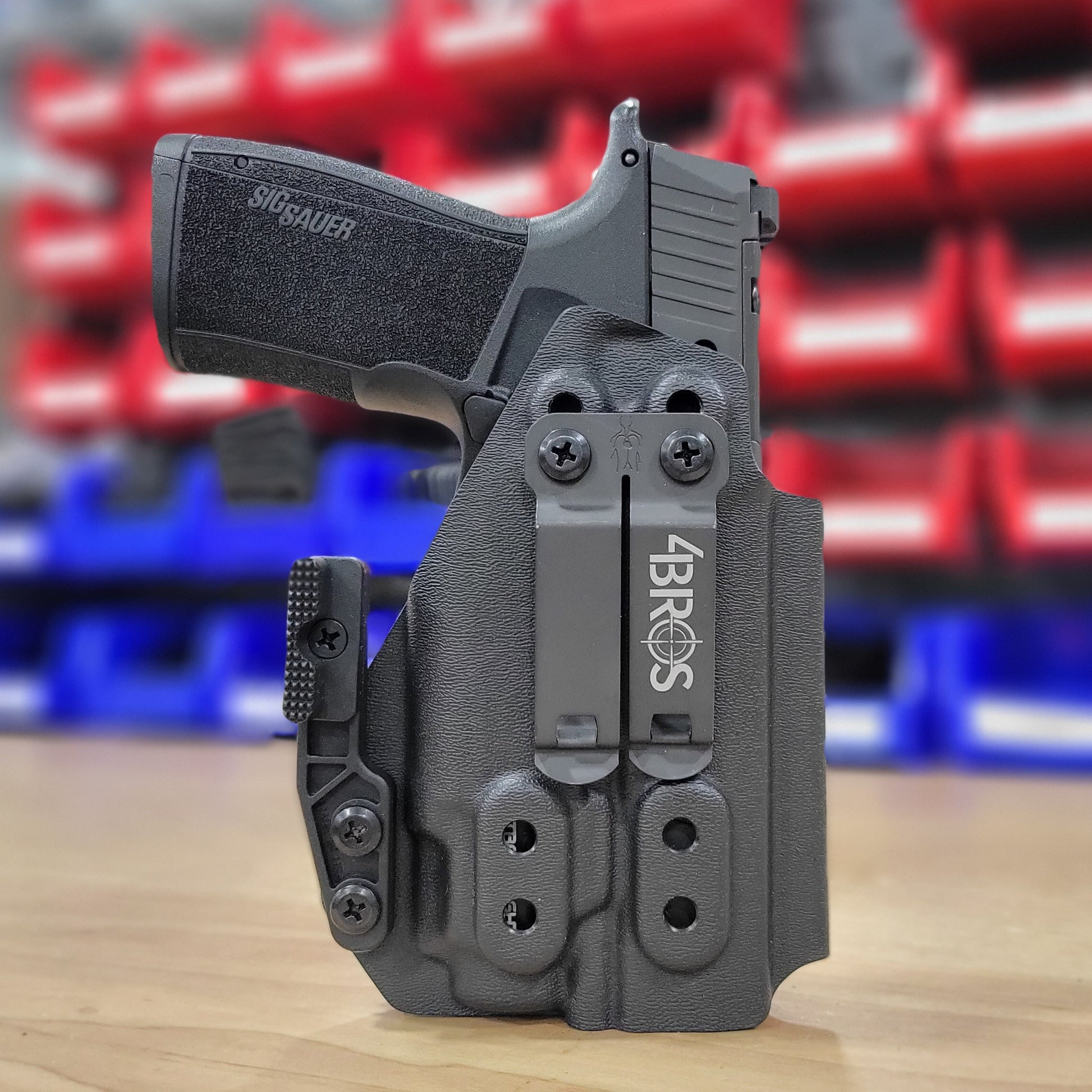 For the best IWB AIWB Inside Waistband Kydex Holster for the Sig Sauer P365-XMACRO with Streamlight TLR-8 Sub or TLR-8 G sub shop Four Brothers 4BROS Holsters.