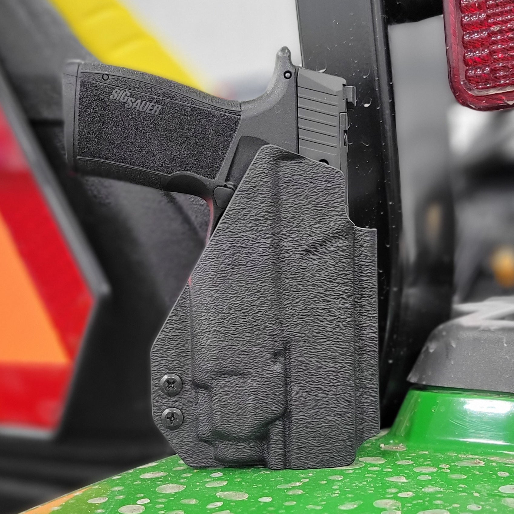 For the best Outside Waistband OWB Kydex Holster for the Sig Sauer P365-XMACRO with Streamlight TLR-8 Sub or TLR-8 G Sub, shop Four Brothers 4BROS Holsters.  