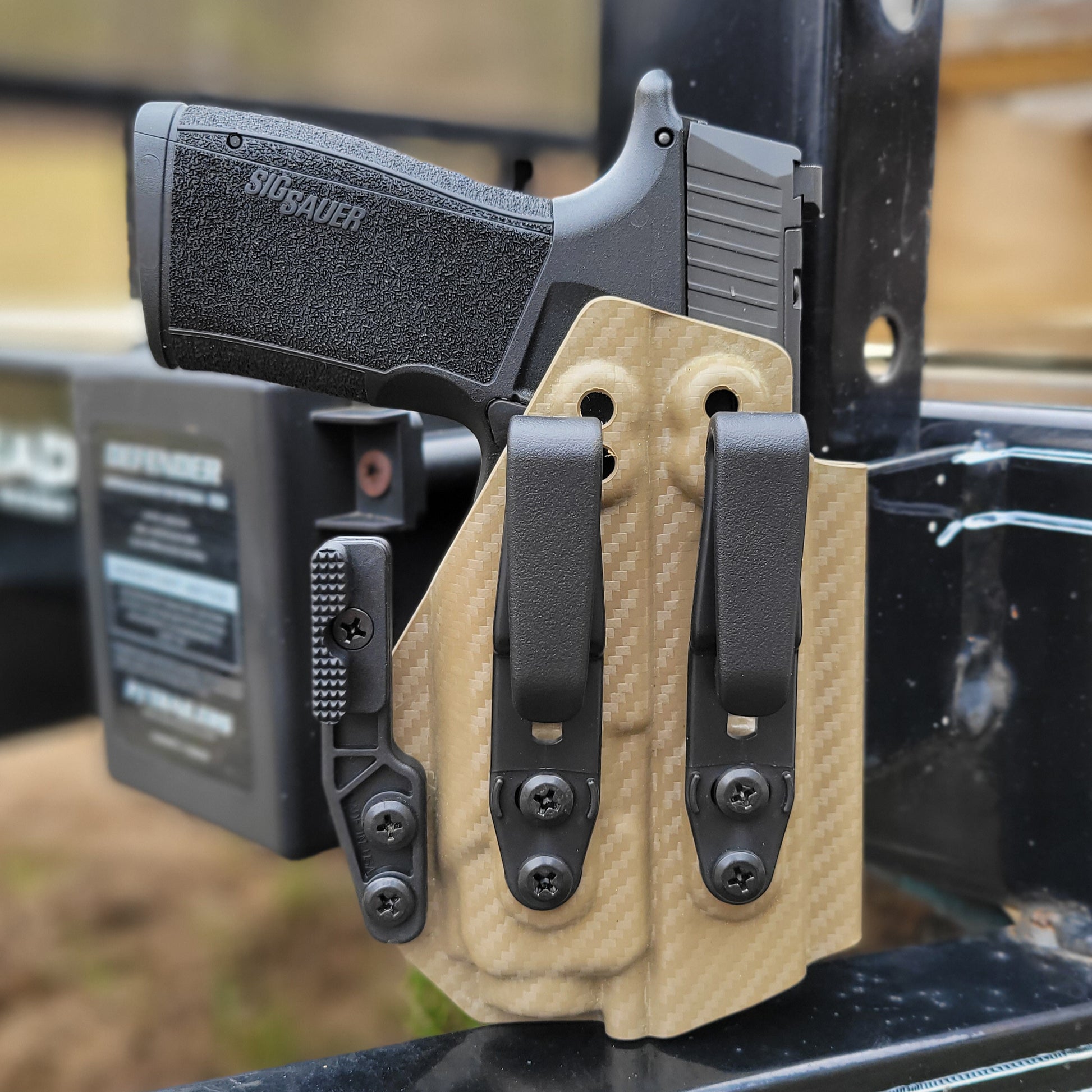 For the best IWB Kydex Inside Waistband Holster for the Sig Sauer P365-XMACRO, COMP, or TACOPS & Streamlight TLR-8 A G, shop Four Brothers 4BROS Holsters.  
