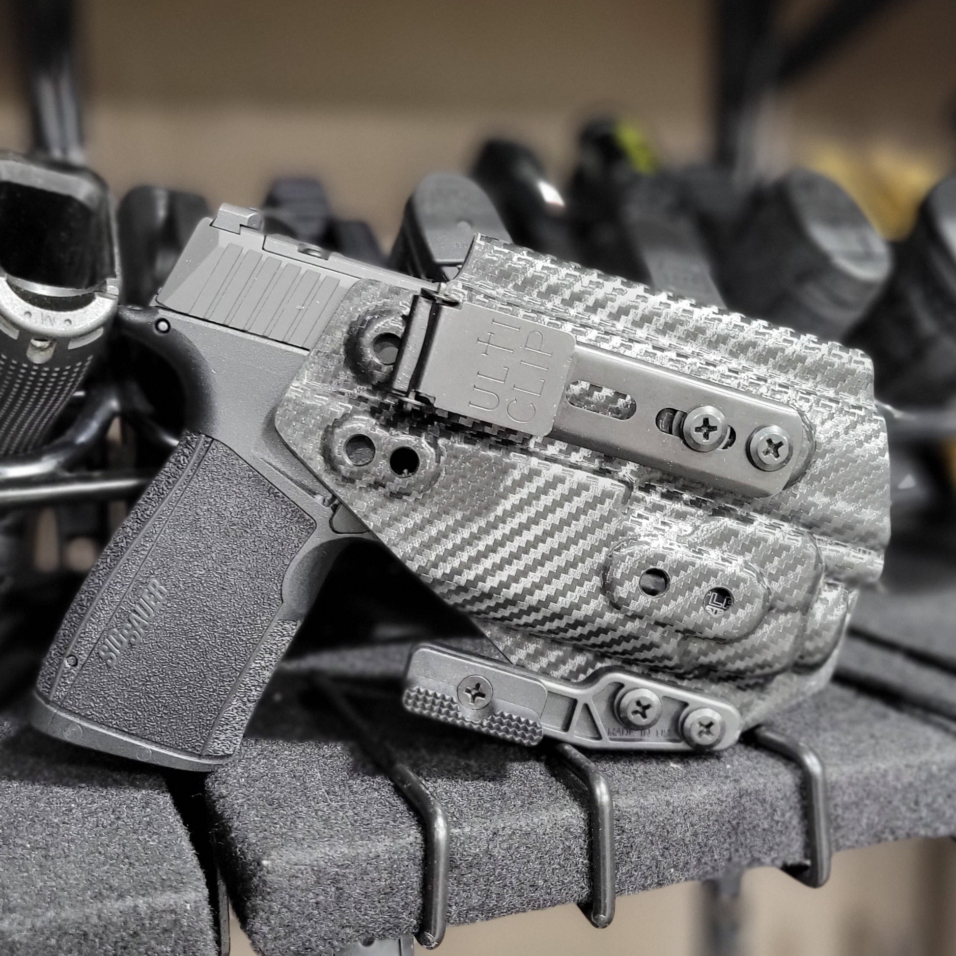 For the best IWB Kydex Inside Waistband Holster for the Sig Sauer P365-XMACRO, COMP, or TACOPS & Streamlight TLR-8 A G, shop Four Brothers 4BROS Holsters.  