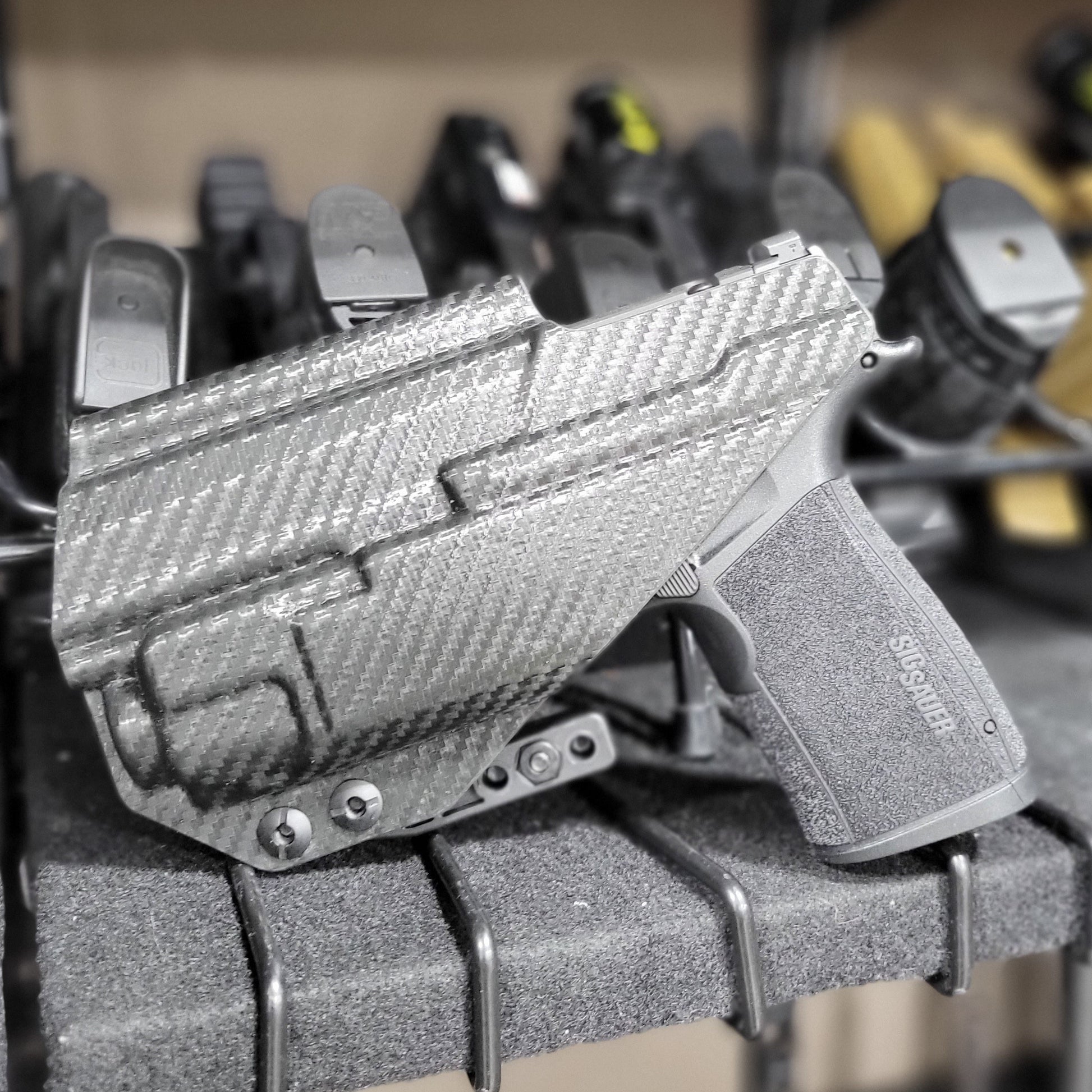 For the best IWB Kydex Inside Waistband Holster for the Sig Sauer P365-XMACRO, COMP, or TACOPS & Streamlight TLR-8 A G, shop Four Brothers 4BROS Holsters.  