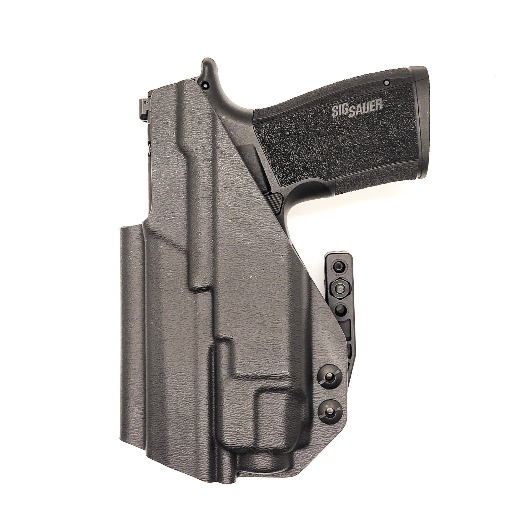 For the best IWB Kydex Inside Waistband Holster for the Sig Sauer P365-XMACRO, COMP, or TACOPS & Streamlight TLR-8 A G, shop Four Brothers 4BROS Holsters.  