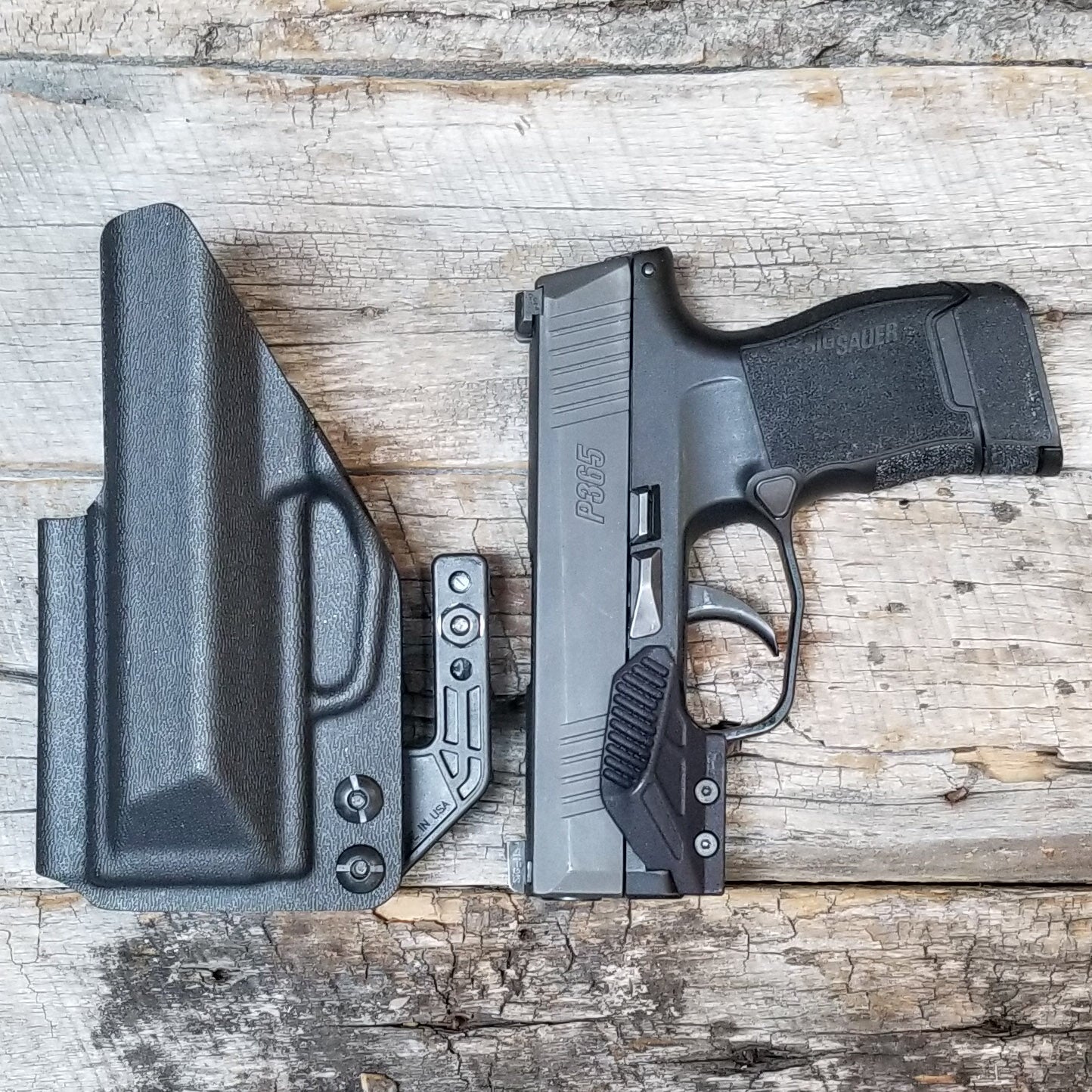 For the best Inside Waistband IWB kydex holster for the Sig Sauer P365 with GoGuns Gas Pedal shop Four Brothers 4BROS Holsters.  Proudly made in the USA.