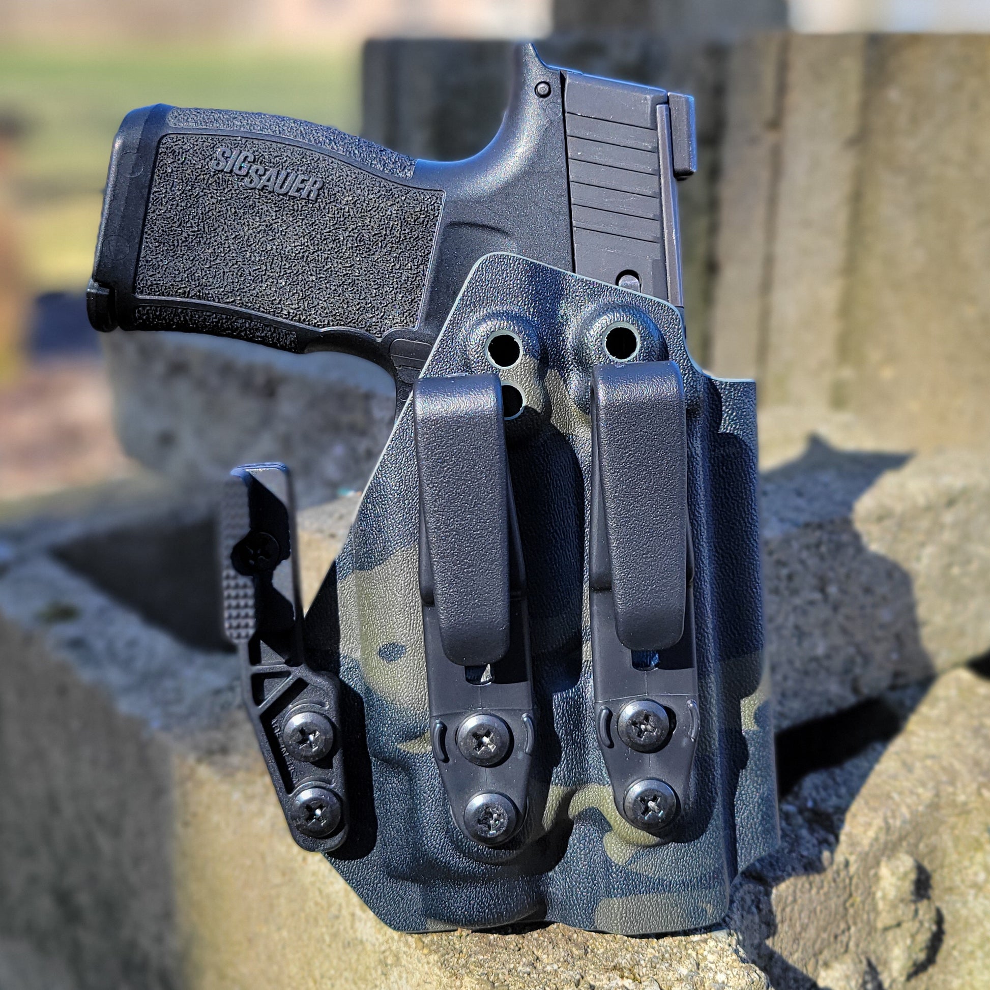 For the best Inside Waistband IWB AIWB Holster for the Sig Sauer P365 or P365XL 
& Streamlight TLR-8 Sub or TLR-8 G Sub shop Four Brothers 4BROS Holsters. 