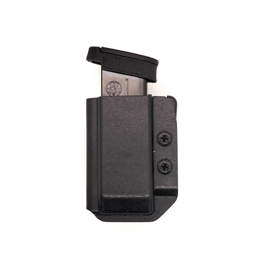For the Best Kydex OWB Outside Waistband magazine carrier, holster, or pouch for the Smith & Wesson Equalizer, shop Four Brothers 4BROS Holsters.  Made in USA