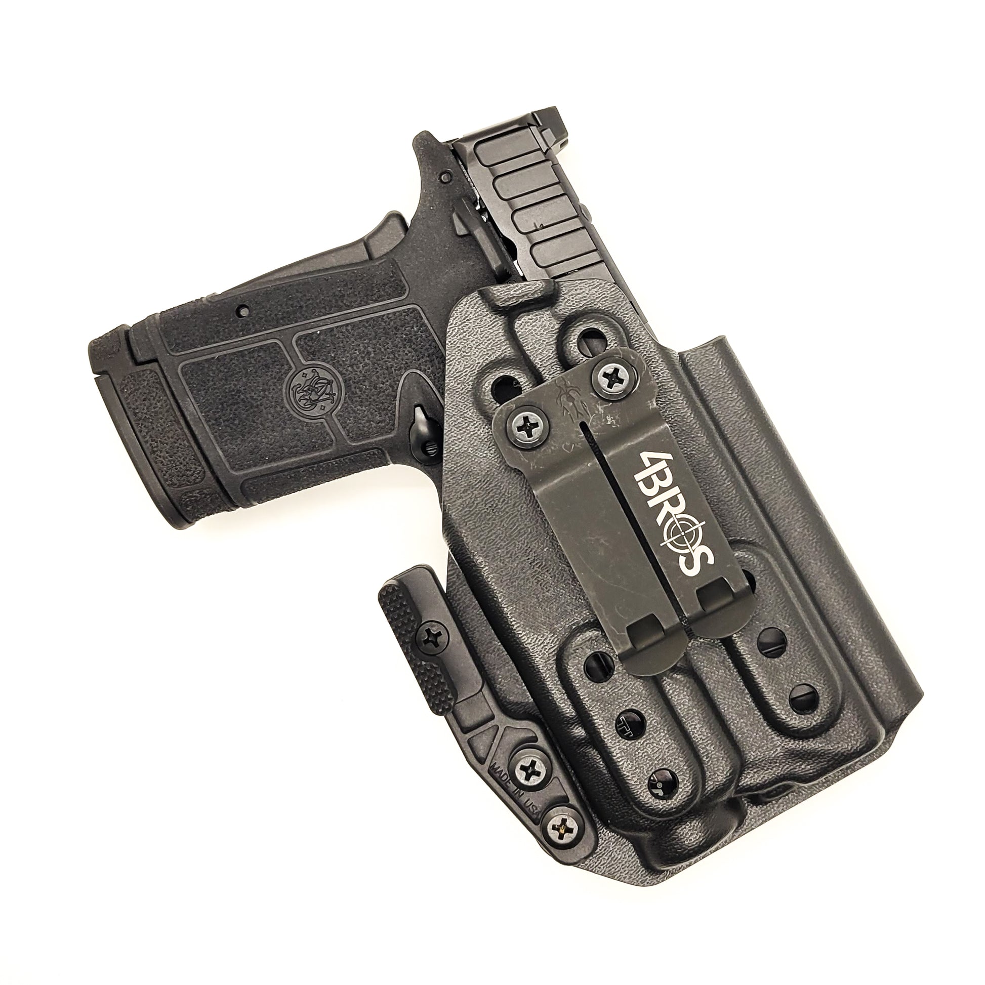 For the best Inside Waistband IWB AIWB Kydex holster for the Smith & Wesson EQUALIZER & Streamlight TLR-7 X or TLR-7 A, shop Four Brothers 4BROS holsters.