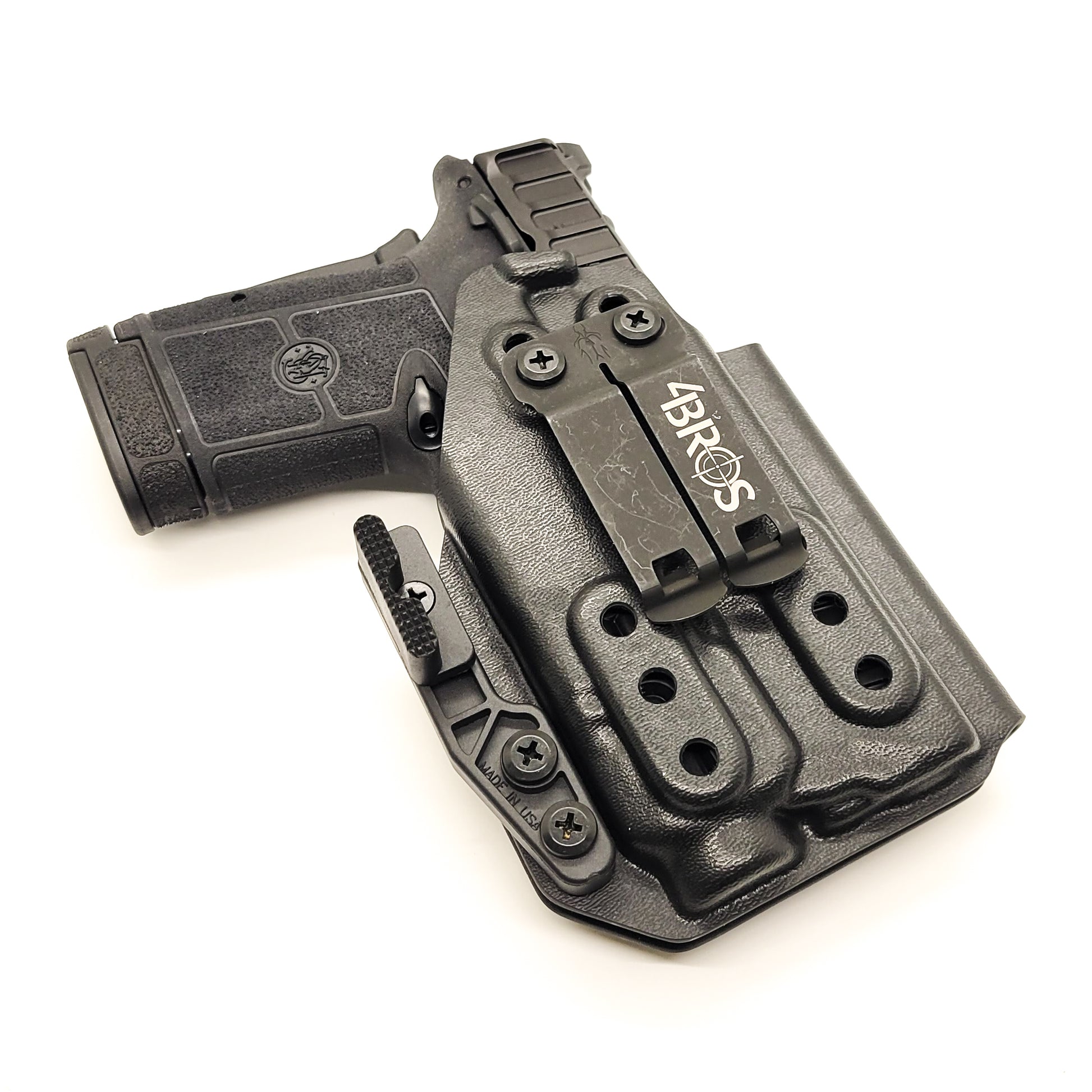 For the best Inside Waistband IWB AIWB Kydex holster for the Smith & Wesson EQUALIZER & Streamlight TLR-7 X or TLR-7 A, shop Four Brothers 4BROS holsters.