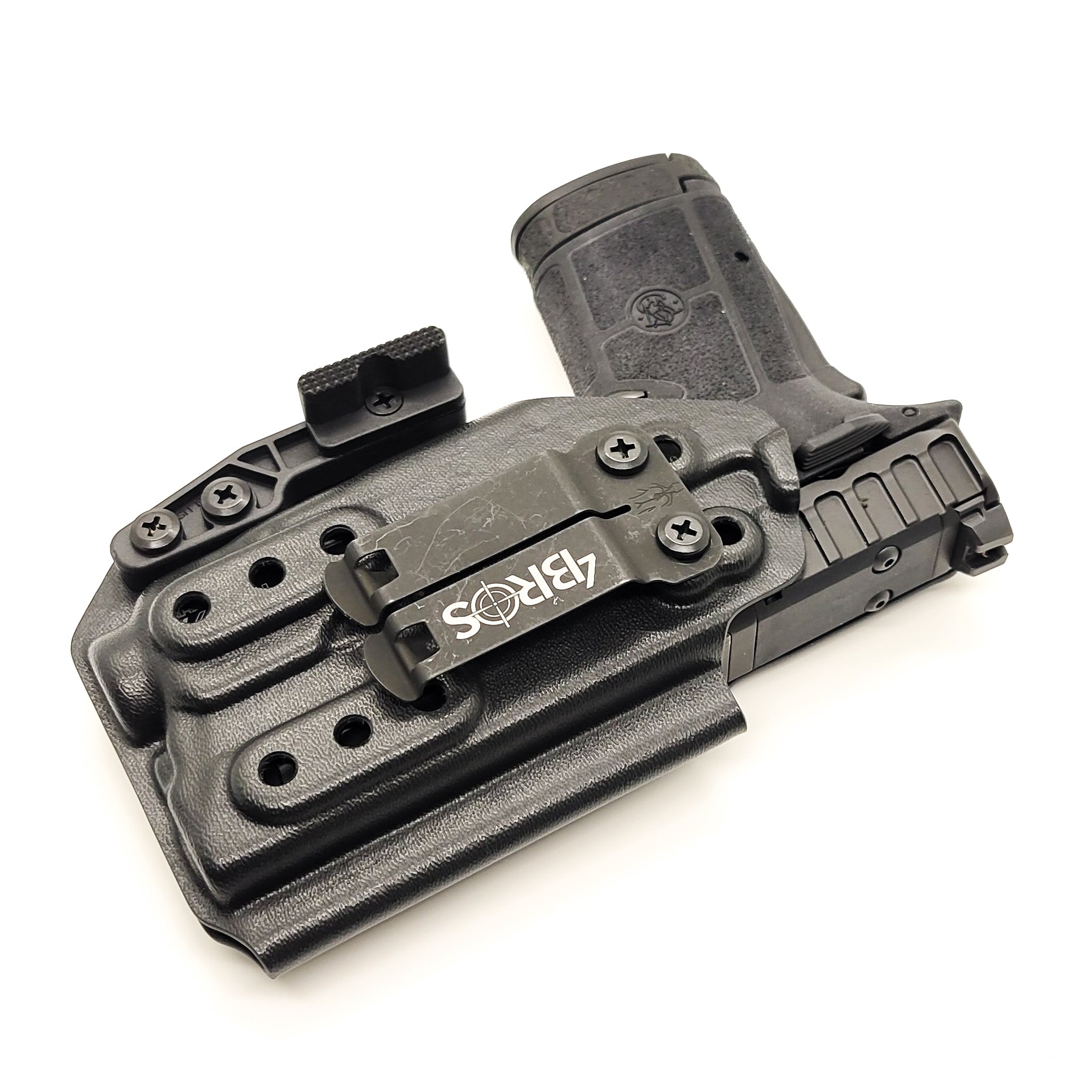 For the best Inside Waistband IWB AIWB Kydex holster for the Smith & Wesson EQUALIZER & Streamlight TLR-7 X or TLR-7 A, shop Four Brothers 4BROS holsters.