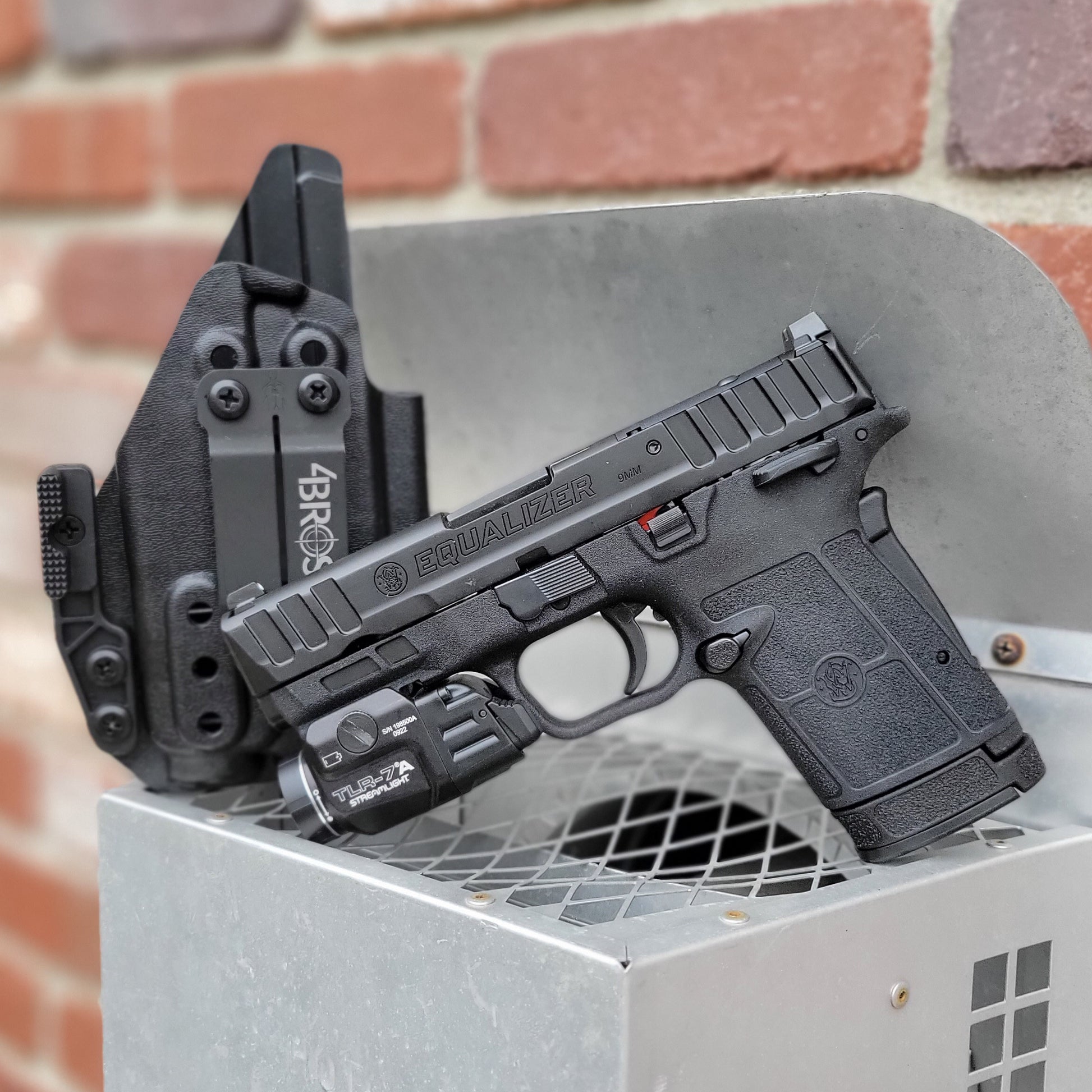 For the best Inside Waistband IWB AIWB Kydex holster for the Smith & Wesson EQUALIZER & Streamlight TLR-7 X or TLR-7 A, shop Four Brothers 4BROS holsters.