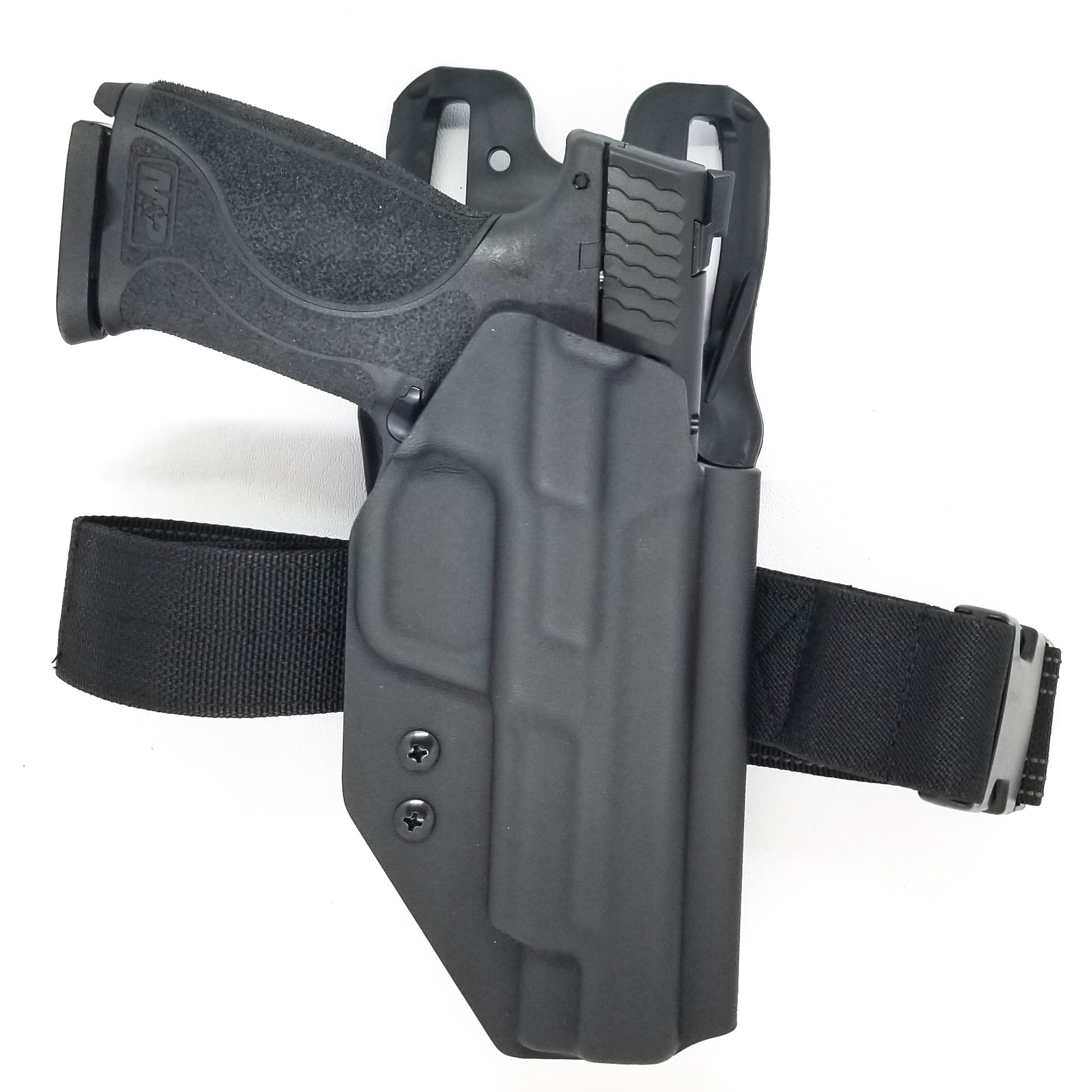 For the best Outside Waistband Smith and Wesson M&P 5” Duty & Competition Style Kydex Holster, shop Four Brothers 4BROS Holsters.  Proudly made in the USA.