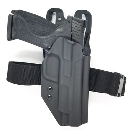 For the best Outside Waistband Smith and Wesson M&P 5” Duty & Competition Style Kydex Holster, shop Four Brothers 4BROS Holsters.  Proudly made in the USA.