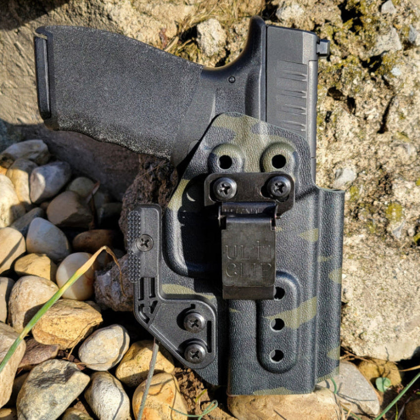 For the best IWB Kydex Inside Waistband Holster for the  Springfield Armory Hellcat Pro with or without a red dot sight, shop Four Brothers 4BROS Holsters. 