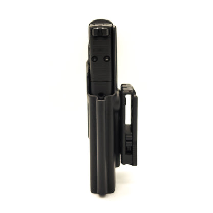 For the best Outside Waistband OWB Holster for the Springfield Armory Hellcat Pro handgun with or without a red dot sight shop Four Brothers 4BROS Holsters.