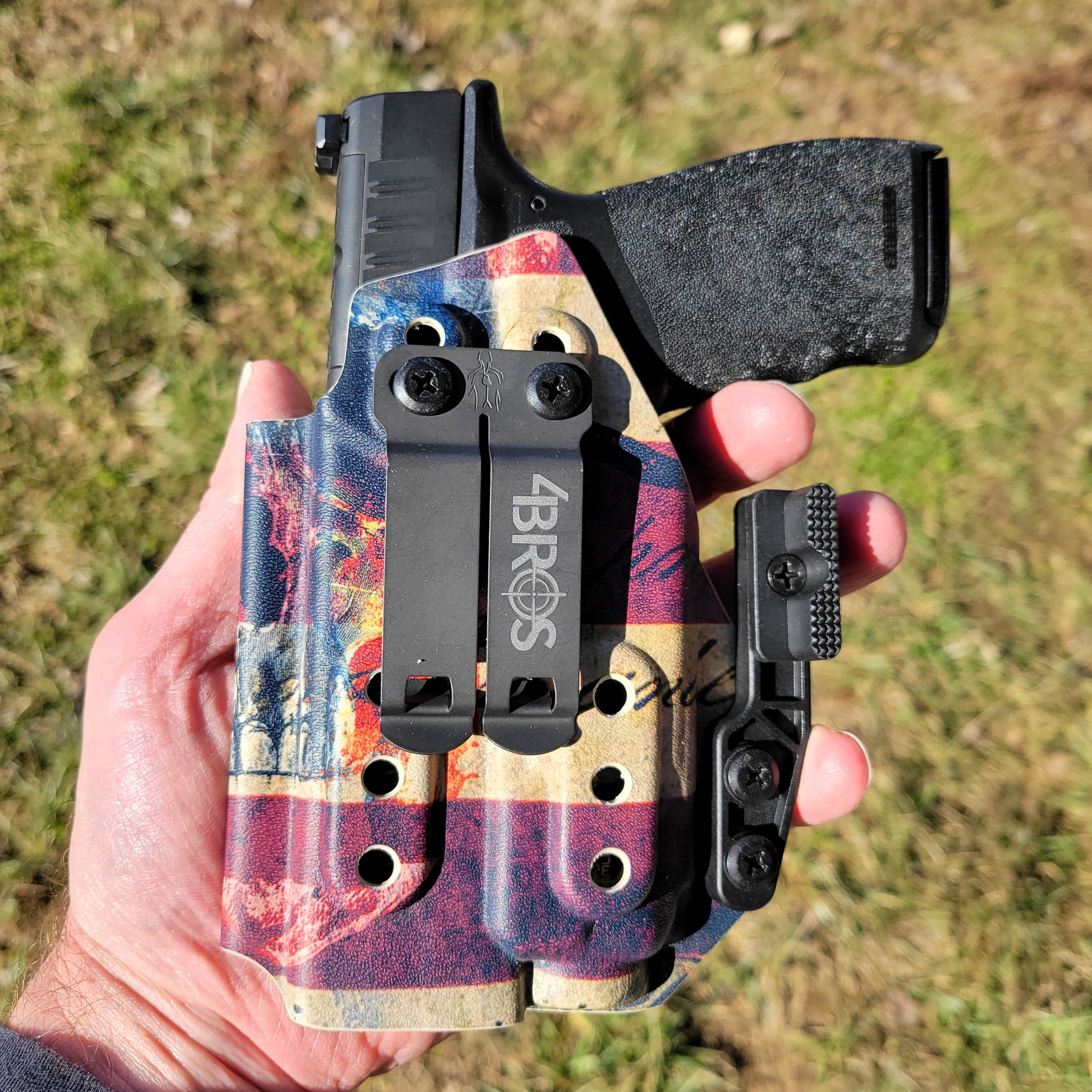 For the best IWB Kydex Inside Waistband Holster for the Springfield Hellcat Pro pistol with the Streamlight TLR-8 & TLR-8A light shop Four Brothers Holsters.