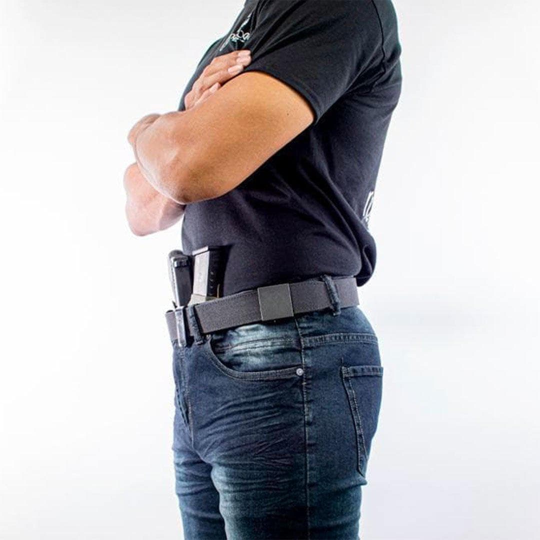 For the best, most comfortable, appendix belt for Everyday Carry, shop Four Brothers Holsters for the Nextbelt 4BROS edition. Buckle design frees up space in front for you to carry your firearm or pistol or gun and extra magazines. Its buckle can be worn front center, left hip, or hidden near the curve of the back. 